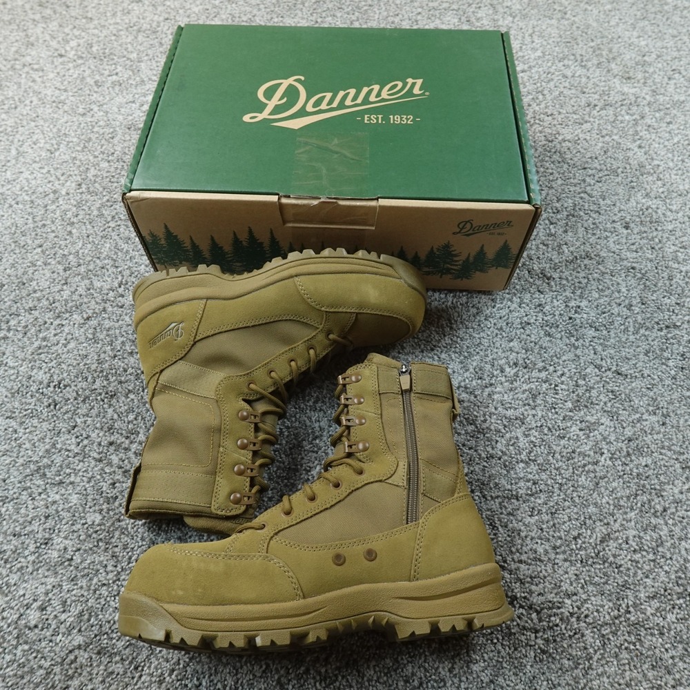 Danner Boots Mens 8D Coyote 8" Tanicus Side Zip Tactical Military Combat 55322